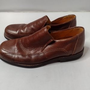Belvedere Studio Robert  Loafers 8.5 Brown Pebbled Leather Slip On CC